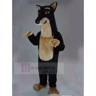 Serious Black Pinscher Dog Mascot Costume Animal