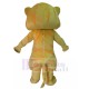 Smiling Yellow Cat Mascot Costume with White Belly Animal