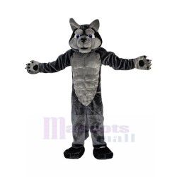 Muscled Grey Wolf Mascot Costume Animal