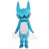 Long-eared Blue Cartoon Cat Mascot Costume Animal