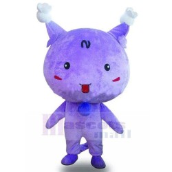 Purple Bun Cat Mascot Costume Animal