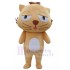 Reticent Yellow Cat Mascot Costume with Brown Beard Animal