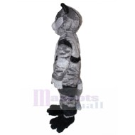 Chat gris foncé Costume de mascotte aux grands yeux Animal
