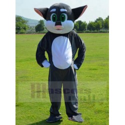 Grey and White Cat Mascot Costume with Pink Nose Animal