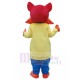 Orange Cat Mascot Costume in Yellow Animal