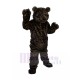 Long Hair Dark Brown Bear Mascot Costume Animal