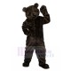 Long Hair Dark Brown Bear Mascot Costume Animal