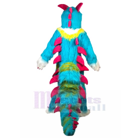 Fleecy Blue Dragon Fantasy Creature Fursuit Mascot Costume Animal