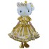 Hello Kitty Mascot Costume in Golden Princess Dress Animal