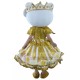 Hello Kitty Mascot Costume in Golden Princess Dress Animal