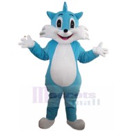 Amiable Light Blue Cartoon Cat Mascot Costume Animal