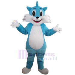 Aimable Bleu clair Dessin animé Chat Costume de mascotte Animal