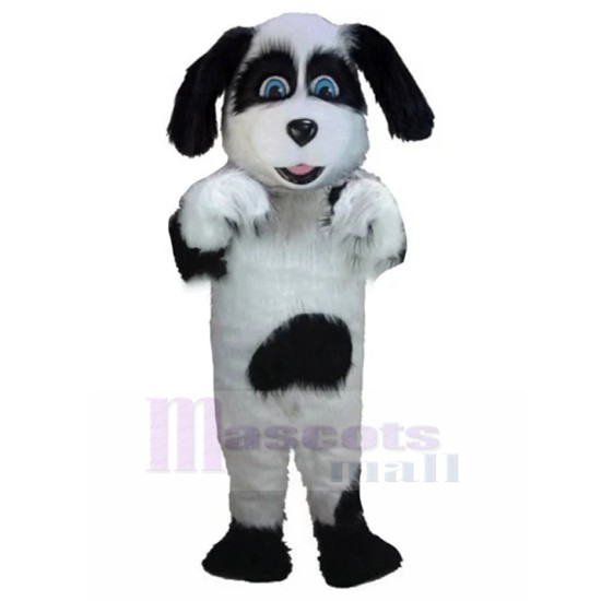 Friendly White and Black Old English Sheepdog Mascot Costume Animal