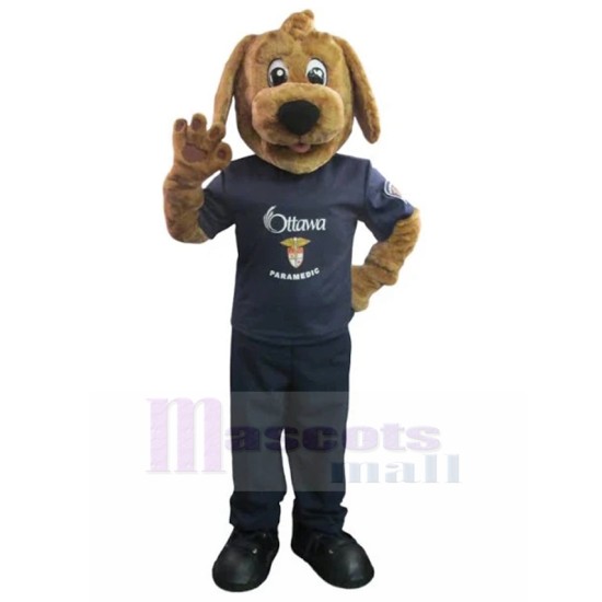 Professional Paramedic Staff Dog Mascot Costume in Medical Uniform Animal