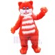 Hairy Orange Cat Mascot Costume with White Stripes Animal