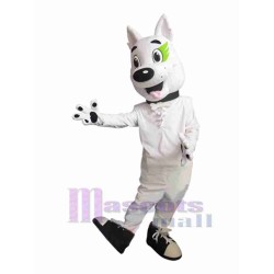 Blanc Chien Mascotte Costume Animal