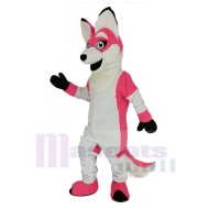 zorro rosa con cola larga Disfraz de mascota
