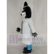 Doctor Dog with Black Glasses Mascot Costume Animal