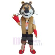 Tigre extérieur Costume de mascotte Animal en gilet marron
