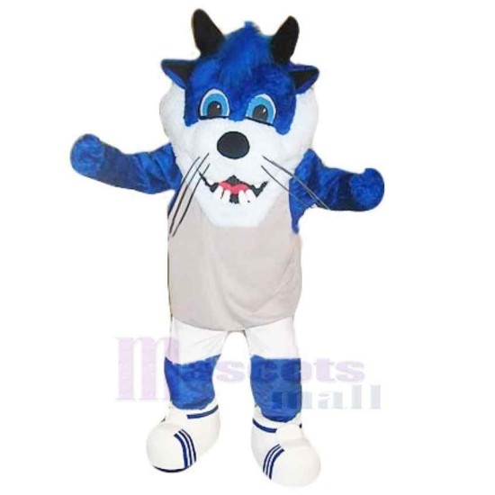 Sport Blue Tiger Mascot Costume Animal