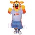 Sport Tiger Mascot Costume Animal in White T-shirt