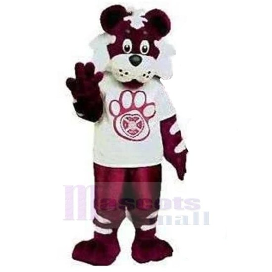 Purple Tiger Mascot Costume Animal