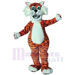 Funny Tiger Mascot Costume Animal with Green Eyes