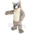 Fierce Gray Alpha Wolf Mascot Costume Animal