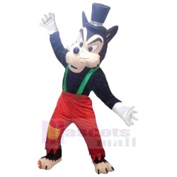 Funny Magic Wolf Mascot Costume Animal with Black Hat