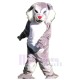 Gray and White Wolf Mascot Costume Animal with Red Nose