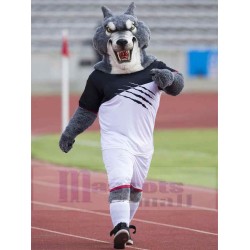 High Quality Muscle Gray Wolf Mascot Costume Animal Adult