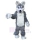 Funny Long Gray Wolf Mascot Costume Animal Adult