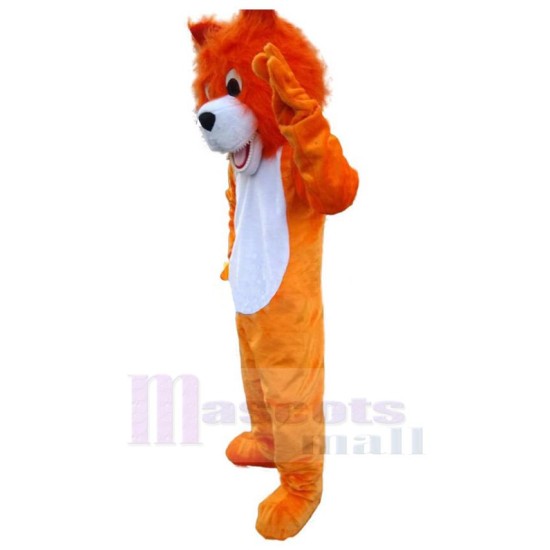 Plush Orange Wolf Mascot Costume Animal