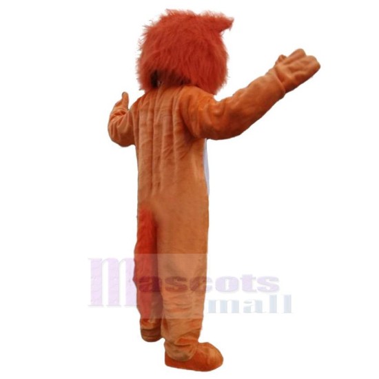 Plush Orange Wolf Mascot Costume Animal