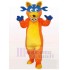 Orange Wolf Mascot Costume Animal with Yellow Belly