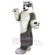 Lovely White and Gray Wolf Mascot Costume Animal