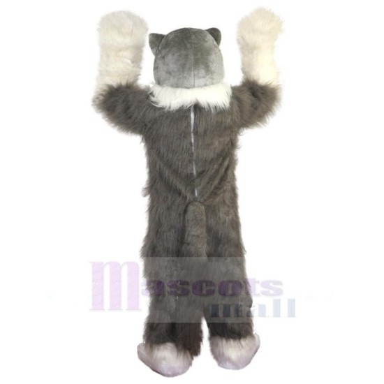 Lovely White and Gray Wolf Mascot Costume Animal