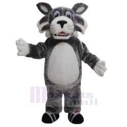 High Quality Furry Grey Wolf Mascot Costume Animal