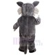 High Quality Furry Grey Wolf Mascot Costume Animal