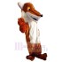 Pointed Mouth Orange Wolf Mascot Costume Animal