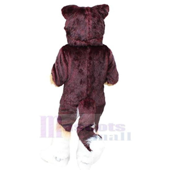 High Quality Brown and White Wolf Mascot Costume Animal