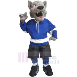 Gray Wolf Mascot Costume Animal For League