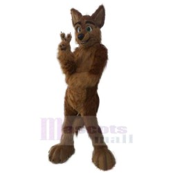 Happy Brown Wolf Fox Mascot Costume Animal