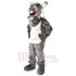 Roaring Gray Wolf Mascot Costume Animal Adultl