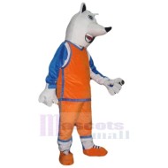 Sport White Wolf Mascot Costume Animal