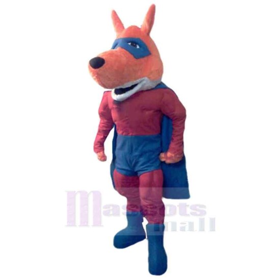 Super Orange Wolf Mascot Costume Animal