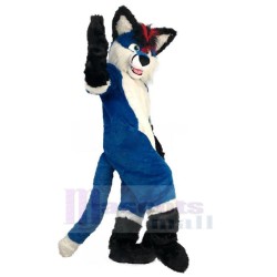 High Quality Blue Wolf Mascot Costume Animal