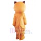 Funny Orange Cartoon Cat Mascot Costume Animal