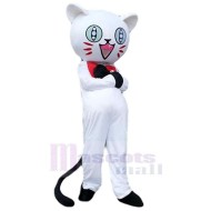 Happy Cartoon Odd-eyed White Cat Mascot Costume Animal