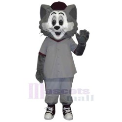 Funny Grey and White Cat Mascot Costume Animal